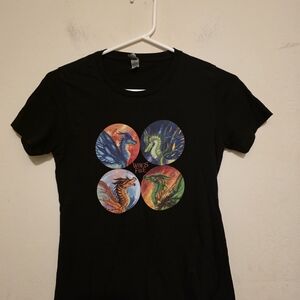Next level apparel wings of fire black shirt size small